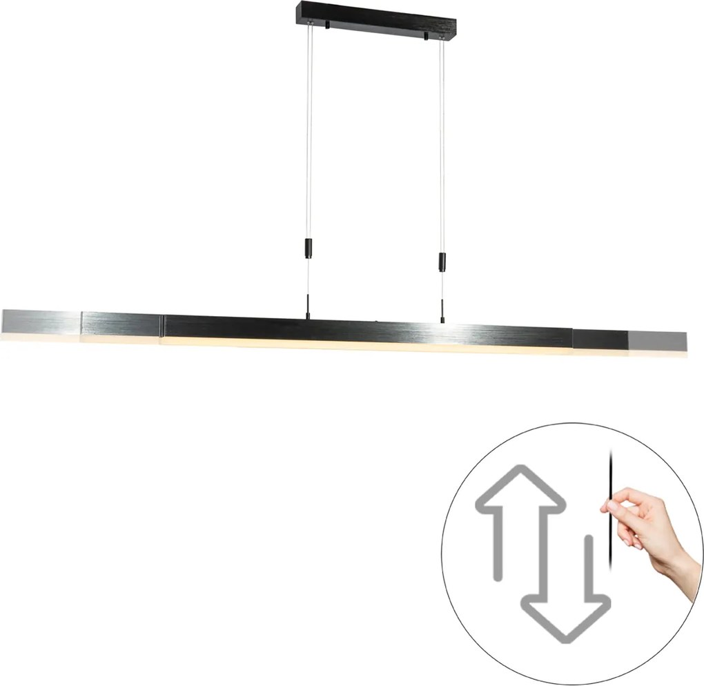 Candeeiro Pendente Ajustável Preto c/ LED Dimerizável - Lamba