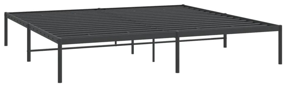 Estrutura de cama 180x200 cm metal preto