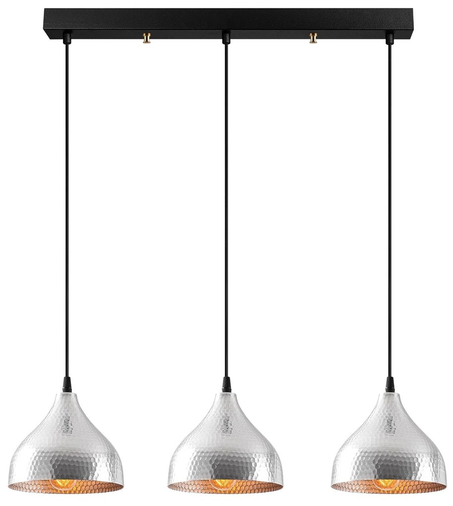 Candeeiro de Teto Tattoo – Prateado – 68 x 18 cm
