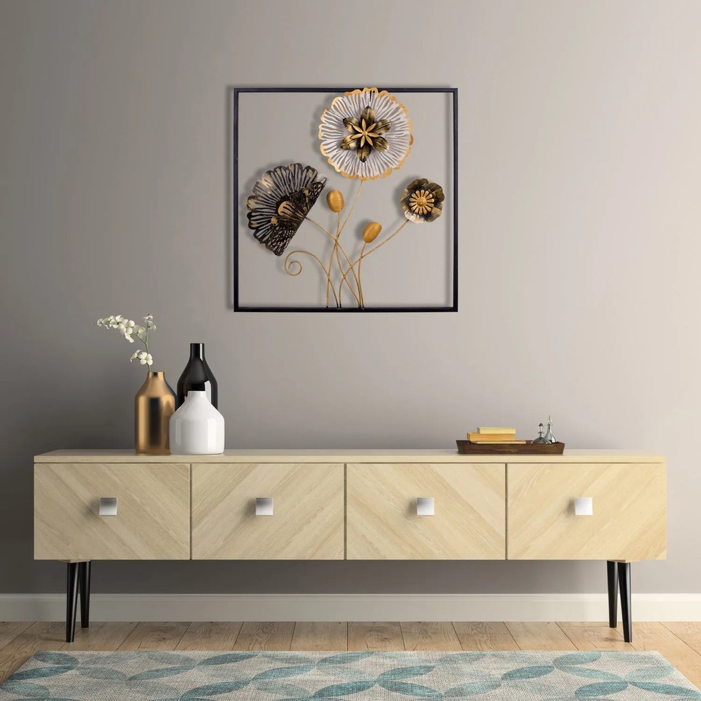 Acessório Decorativo de Parede Leon – Multicolor – 55 x 5 x 55 cm