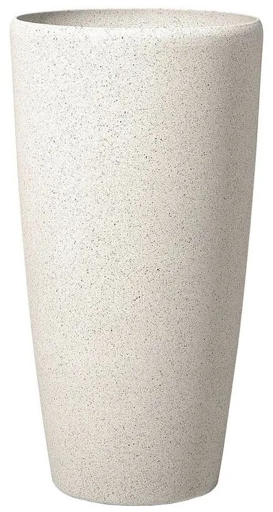 Vaso para plantas redondo 39 x 39 x 75 cm branco ABDERA Beliani