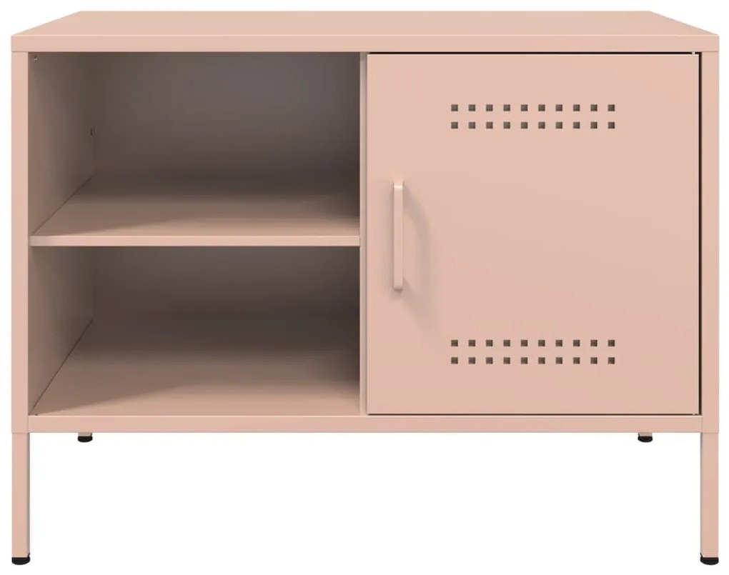 Móveis de TV 2 pcs 68x39x50,5 cm aço rosa