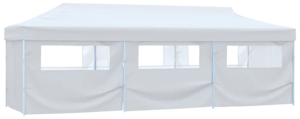 Tenda para festas pop-up dobrável c/ 8 paredes 3x9 m branco