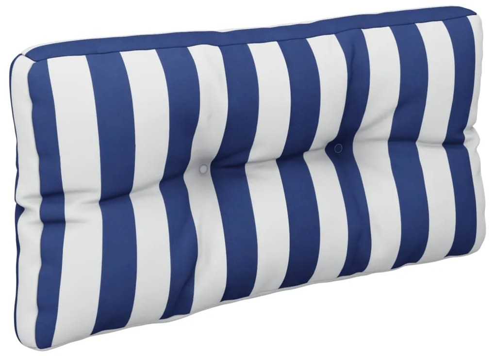 Almofadões p/ móveis de paletes 2 pcs tecido riscas azul/branco
