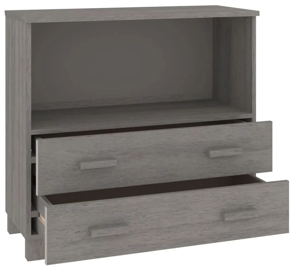 Aparador HAMAR 85x35x80 cm pinho maciço cinza-claro