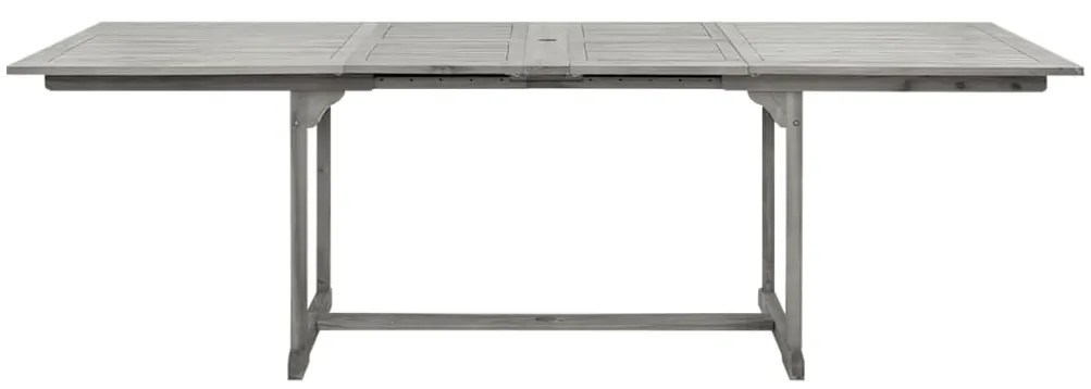 Mesa de jantar p/ jardim (160-240)x100x75 cm acácia maciça