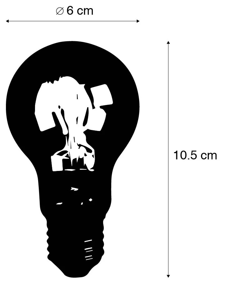 Conjunto de 5 Lâmpadas LED Espiral Reguláveis E27 A60 Goldline 4W 270 lm 2200K
