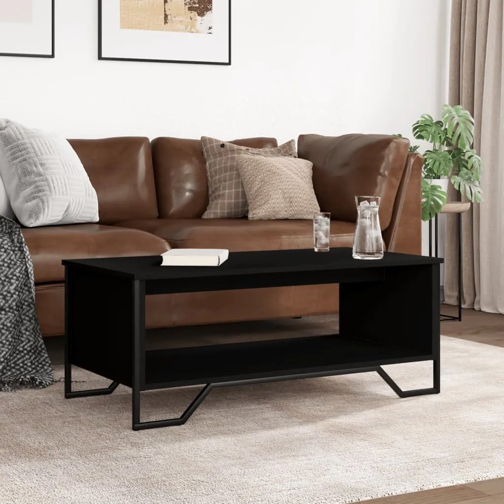 Mesa de centro 100x51x40 cm derivados de madeira preto