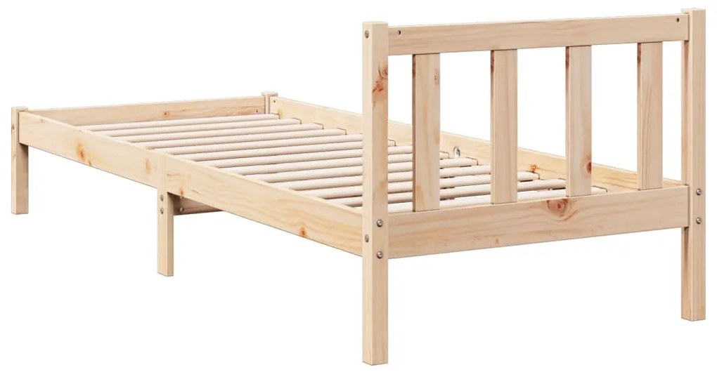 Cama extra longa sem colchão 90x220 cm madeira de pinho maciça