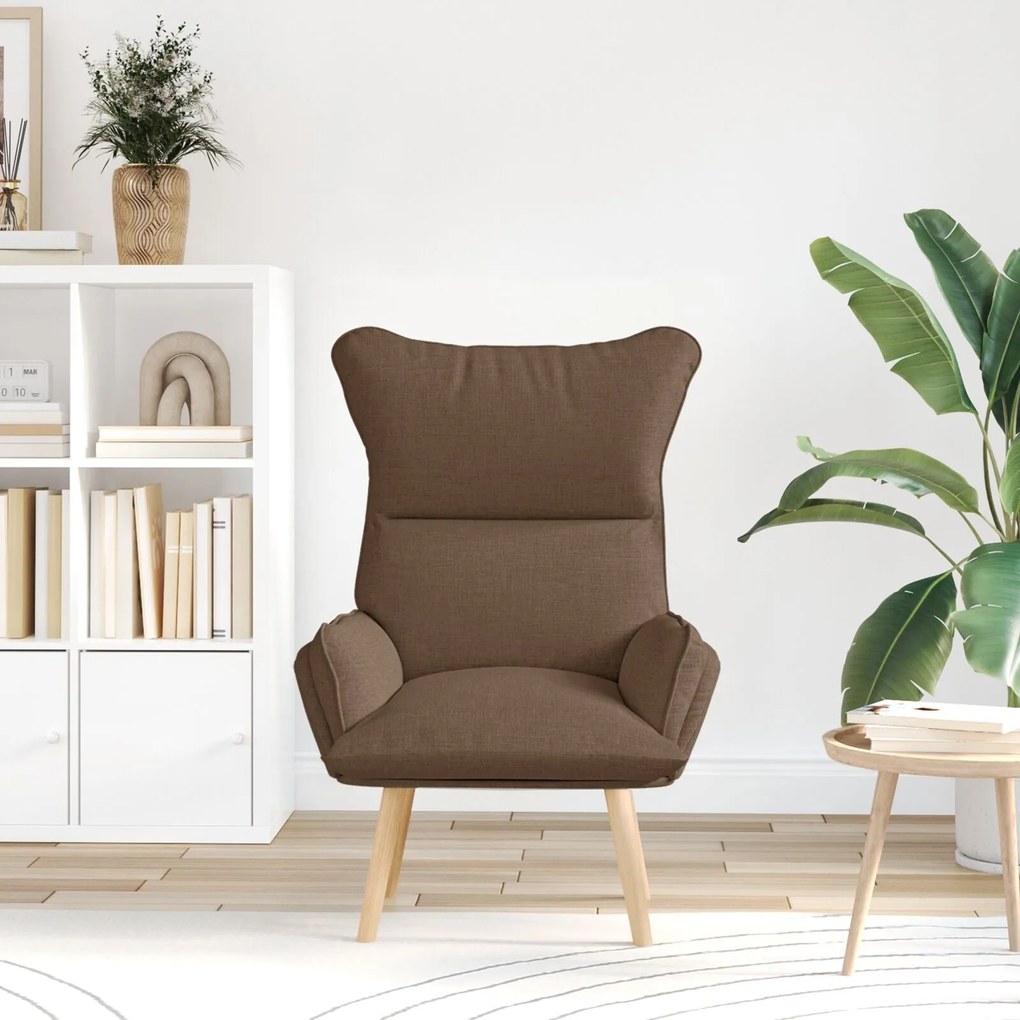 Poltrona Relaxante vidaXL em Tecido Castanho