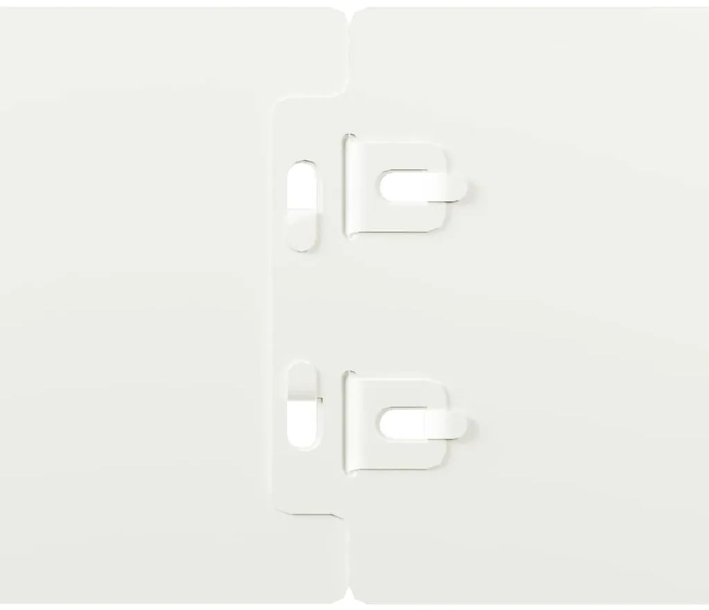 Orlas de relva 10 pcs branco 10x103 cm aço laminado a frio