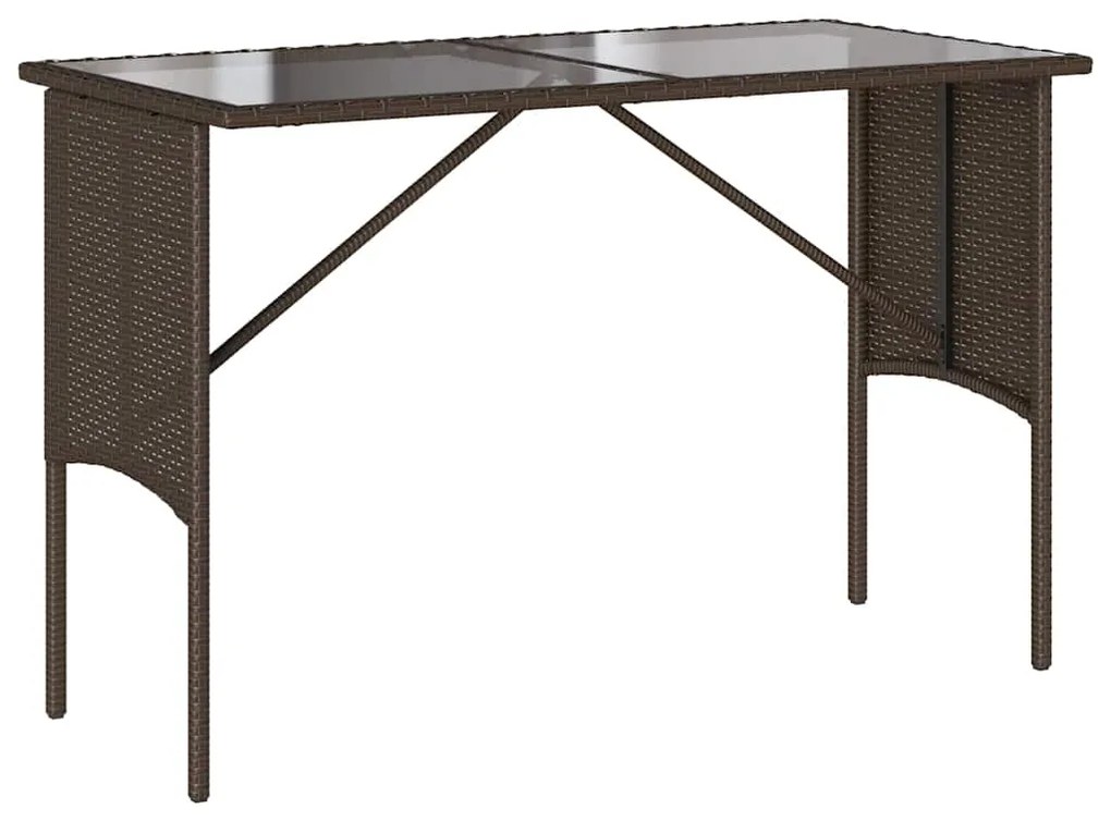 3 pcs conjunto jantar p/ jardim c/ almofadões vime PE castanho