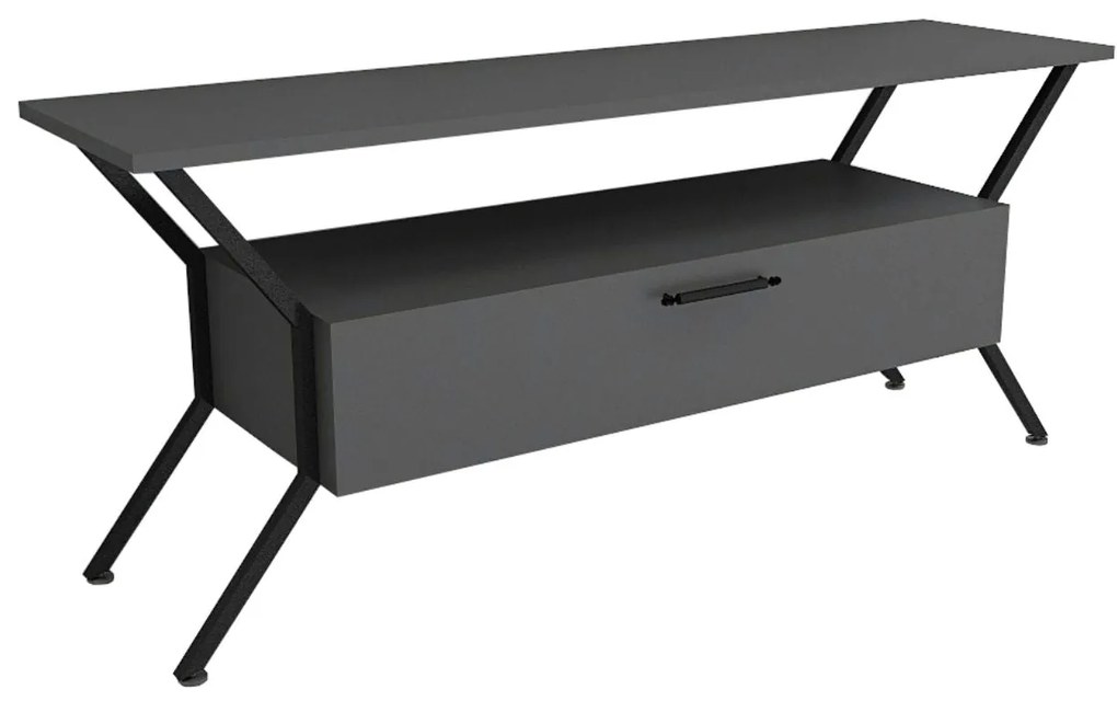 ****  
Móvel TV Tarz – Antracite – 124 cm x 54 cm x 35 cm

**
