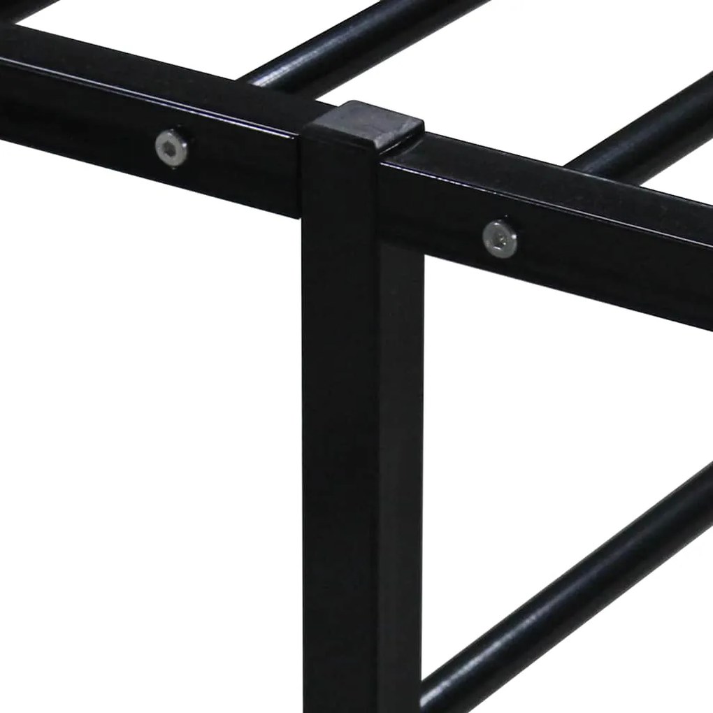Estrutura de cama 160x200 cm metal preto