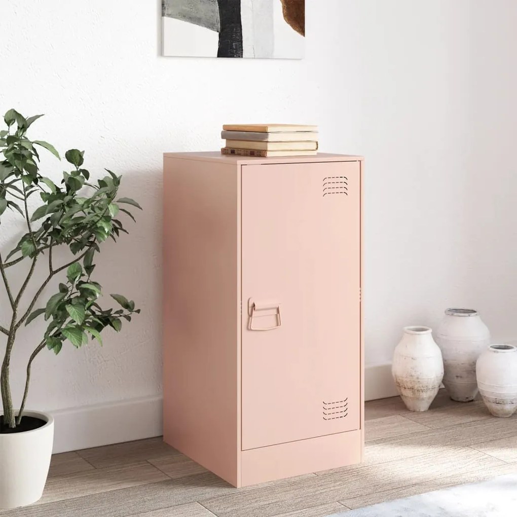 Aparador 34,5x39x73 cm aço rosa