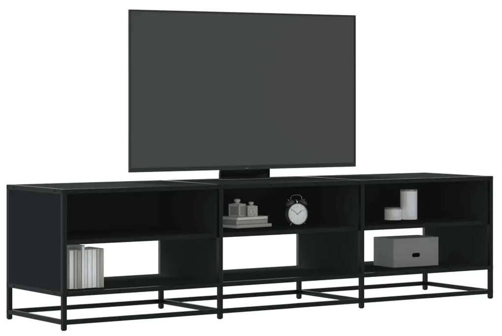 vidaXL Móvel de TV 180x40x46 cm derivados de madeira preto