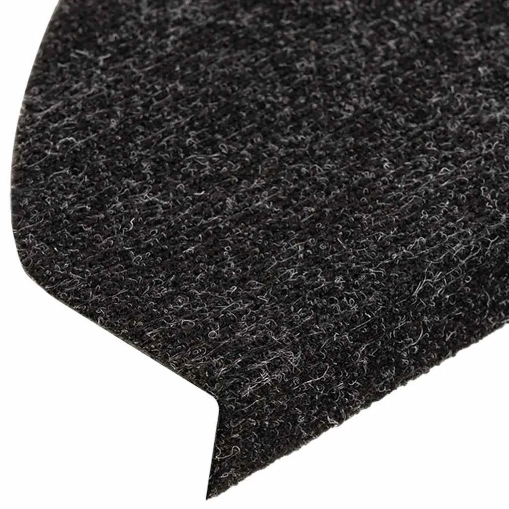 Tapetes de escada adesivos 30 pcs 65x22,5x3,5 cm antracite