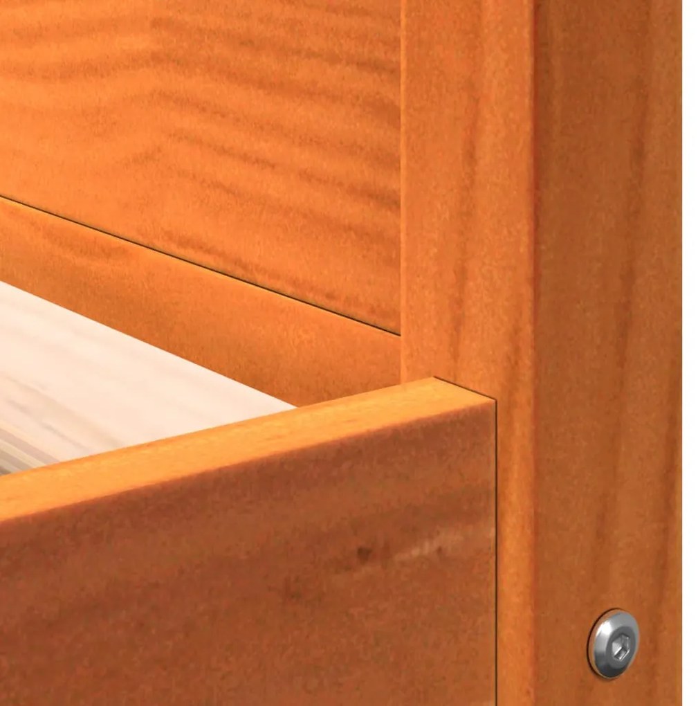 Cama para cães 95,5x65,5x28 cm madeira de pinho castanho-mel