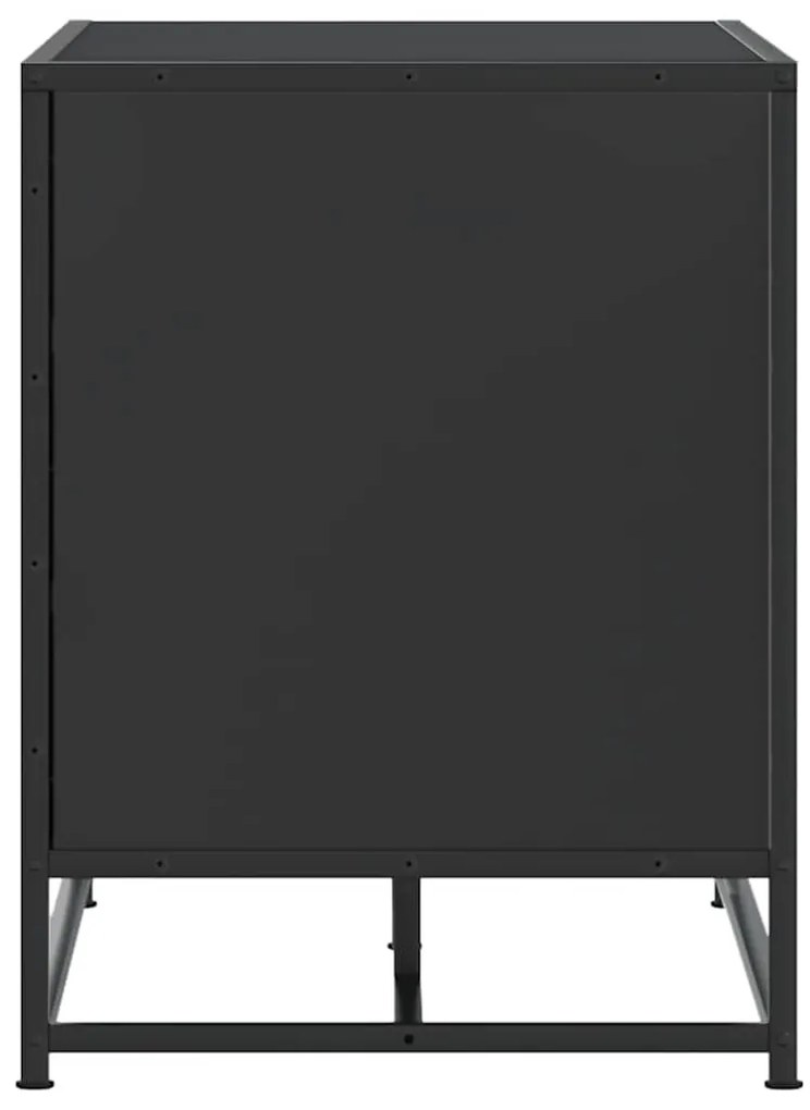 Banco para calçado 100x40x53,5 cm madeira e metal preto