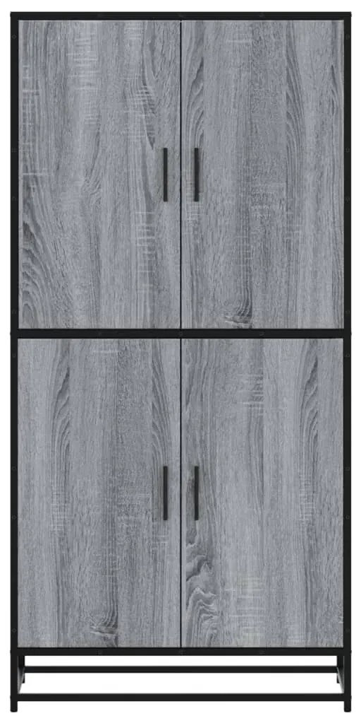 Armário alto 68x35x139 cm derivados de madeira cinzento sonoma