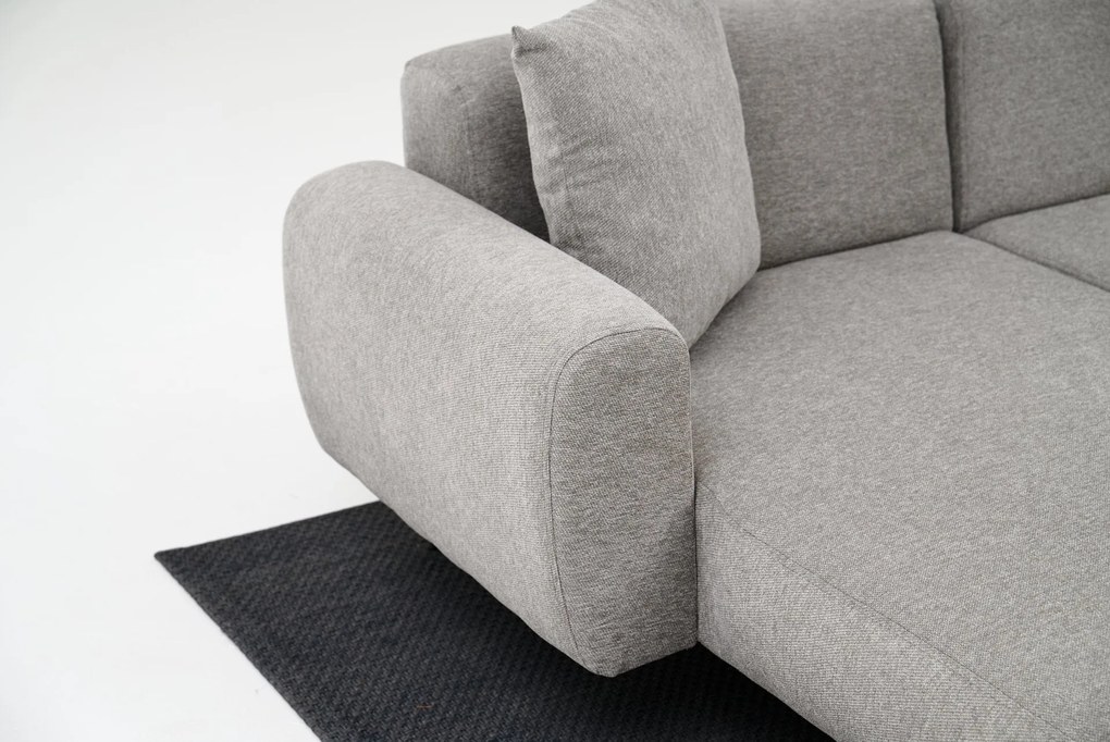 Sofá de Canto Side – Cinzento Claro – 252x77x82 cm