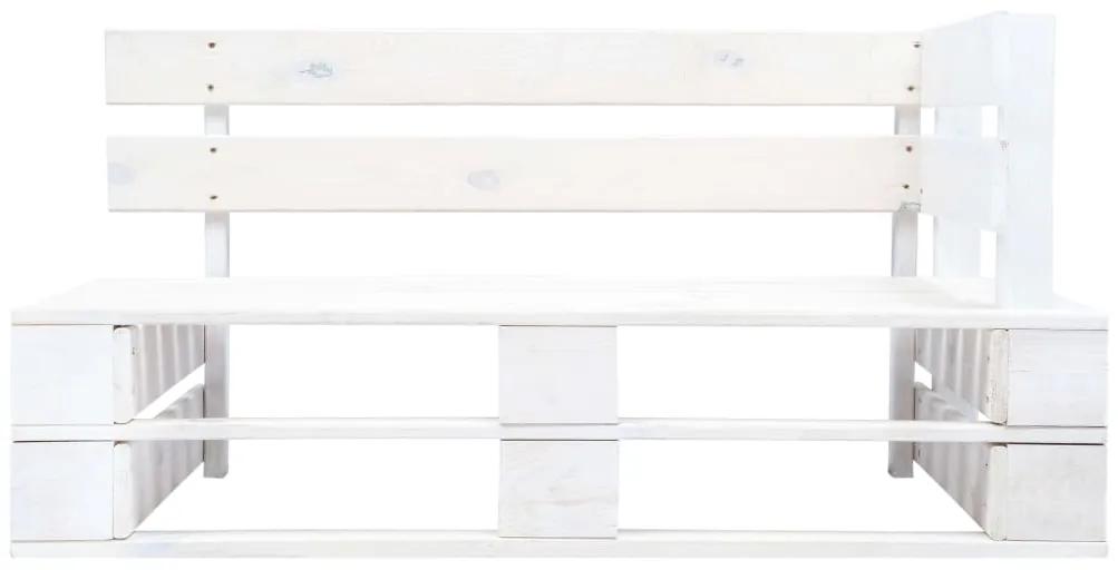 Sofá de paletes 2 lugares c/ almofadões pinho impregnado branco