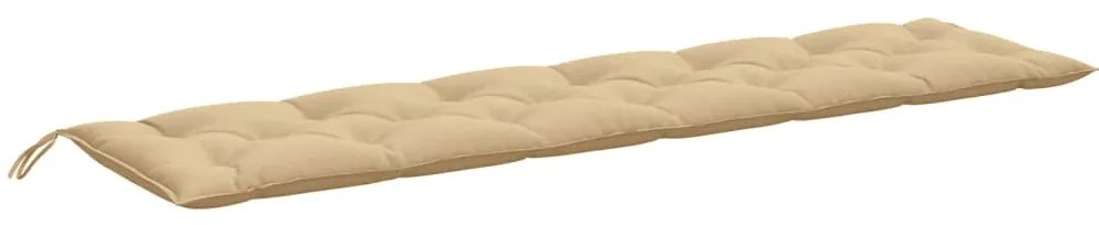 Almofadões banco jardim 2pcs 200x50x7cm mesclado tecido bege