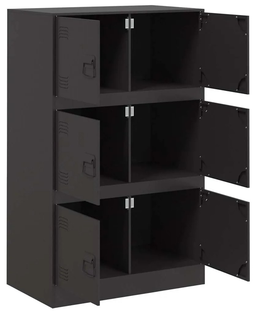 Aparador 67x39x107 cm aço preto