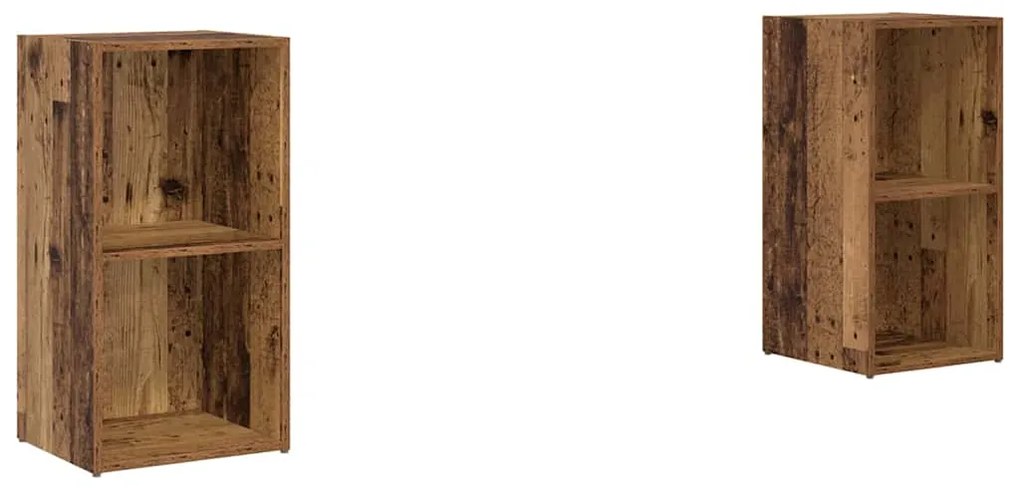 Conjunto de móvel de TV 2 pcs Madeira Antiga 72 x 35 x 36.5 cm