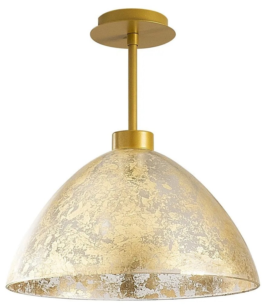 Candeeiro de Teto Bergama – Dourado – Diâmetro 34 cm, Altura 37 cm