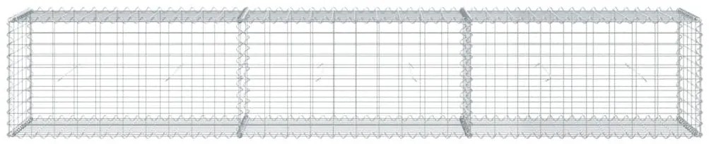 Cesto gabião com cobertura 300x50x50 cm ferro galvanizado