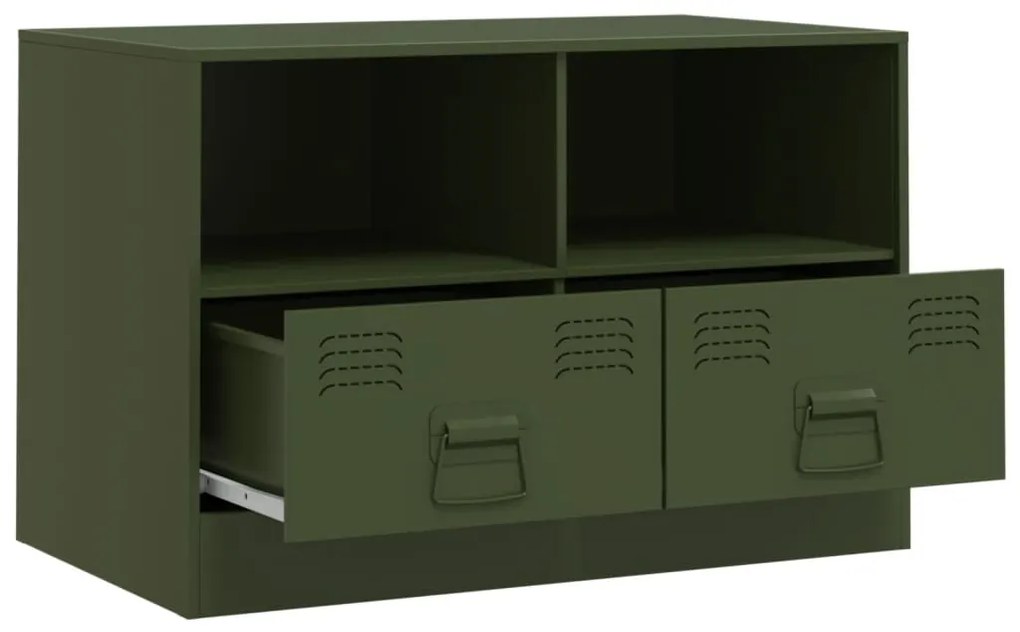 Móveis de TV 2 pcs 67x39x44 cm aço verde azeitona