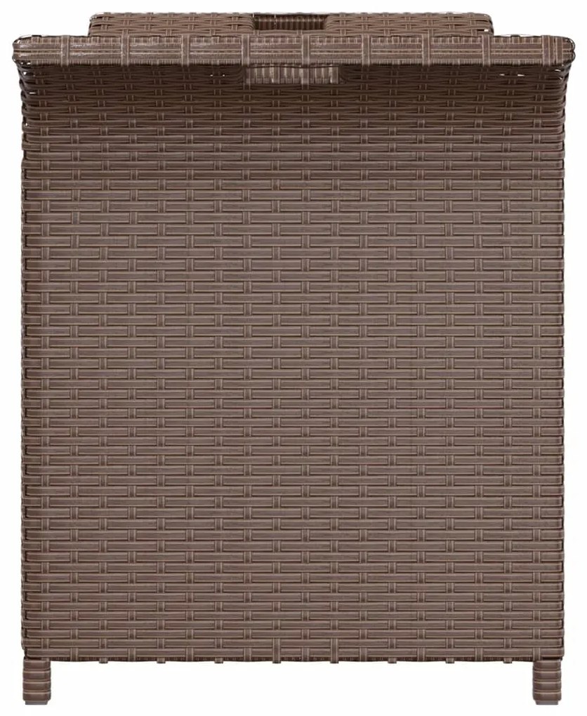 Banco de jardim com almofadão 116x46x57 cm vime PE castanho