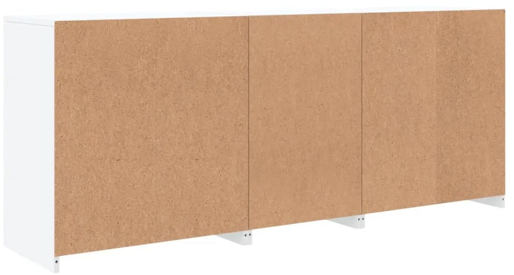Aparador com luzes LED 162x37x67 cm branco