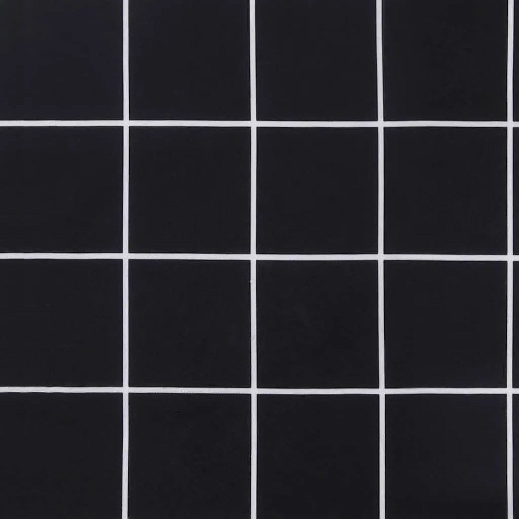 Almofadões p/ banco jardim 2 pcs 120x50x7cm tecido xadrez preto
