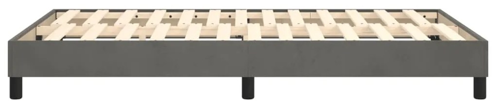 Estrutura de cama sem colchão 120x200 cm veludo cinzento-escuro