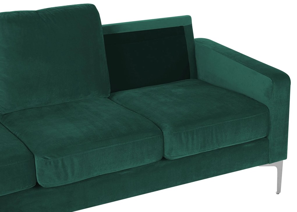 Sofá de 3 lugares em veludo verde esmeralda GAVLE Beliani
