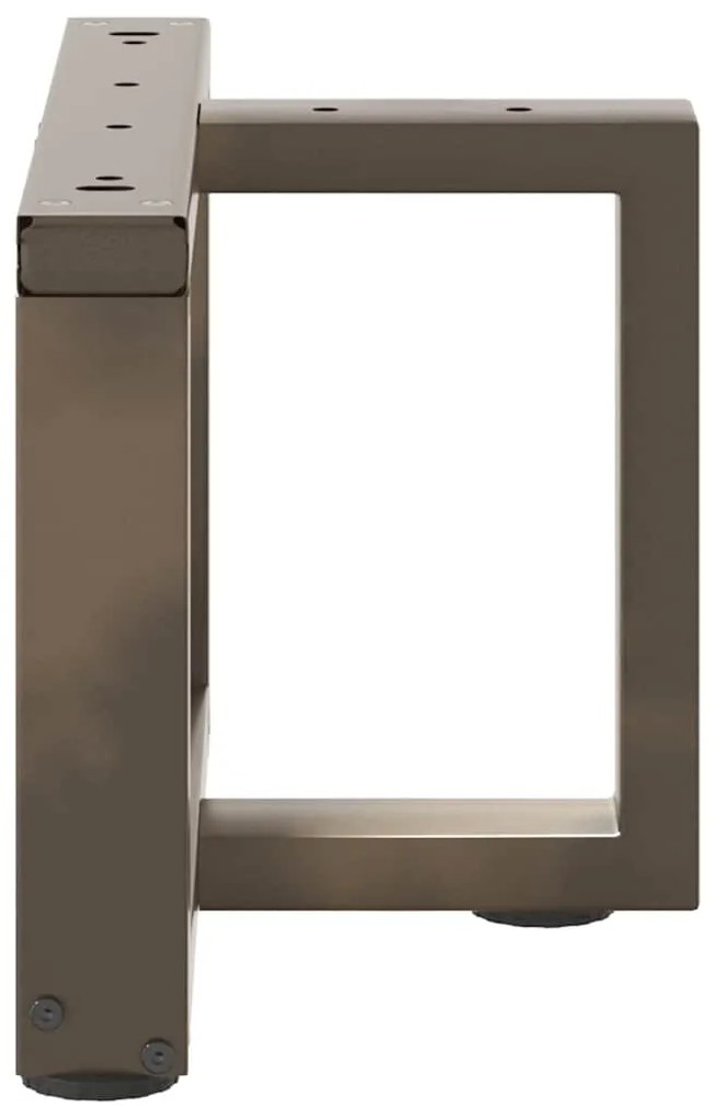 Pés para mesa de centro em forma de T, 2 peças, preto, 50x25x(30-31) c