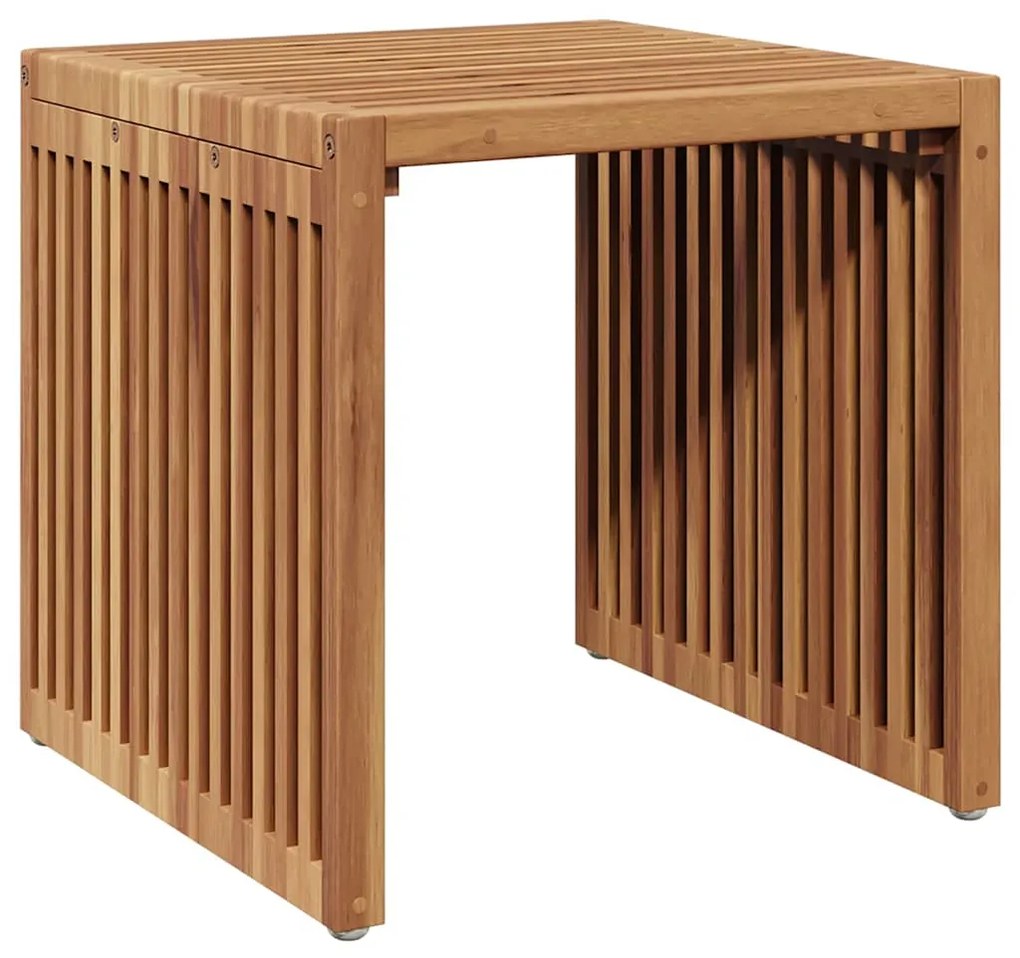Mesa Lateral de Jardim 45x42,5x45 cm Madeira Sólida de Teca