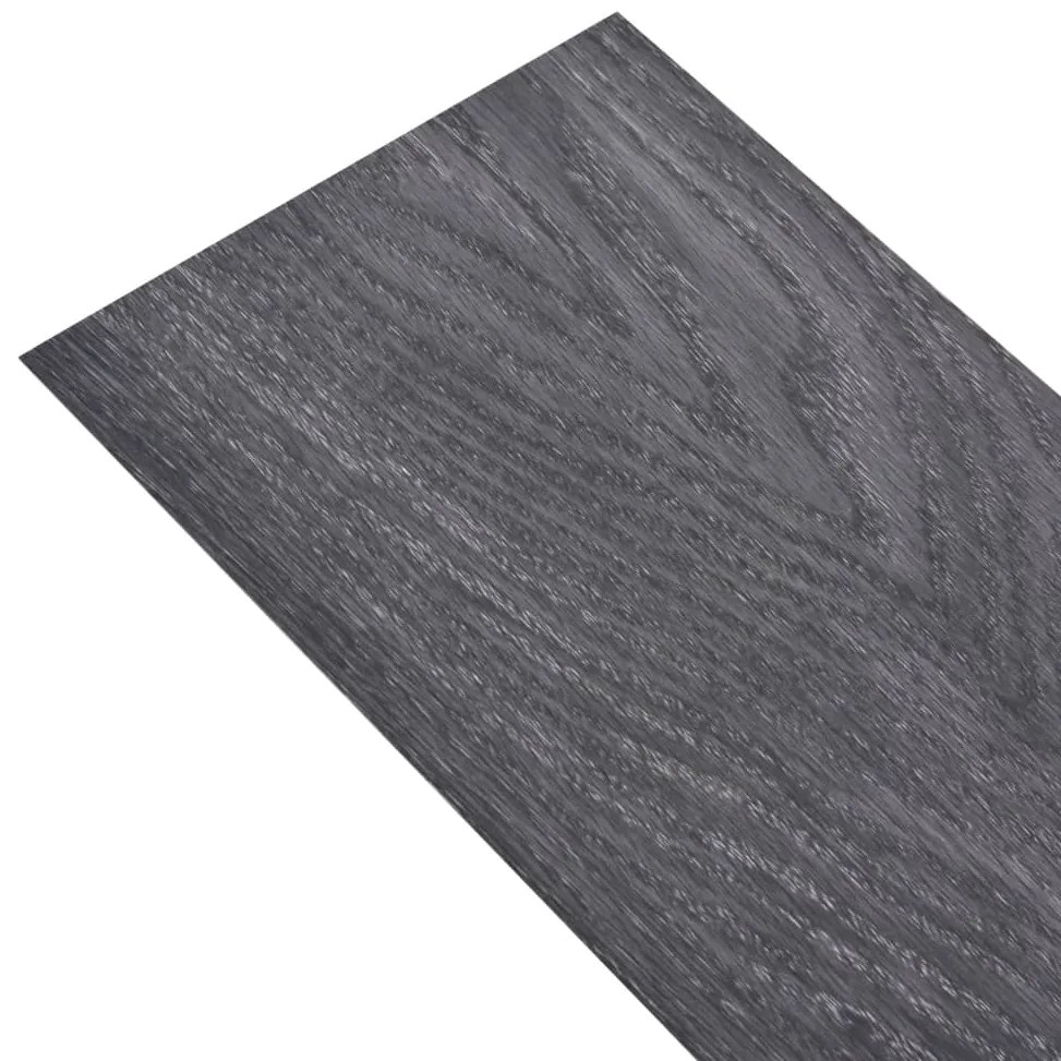 Tábuas de soalho PVC auto-adesivo 5,02 m² 2 mm preto e branco