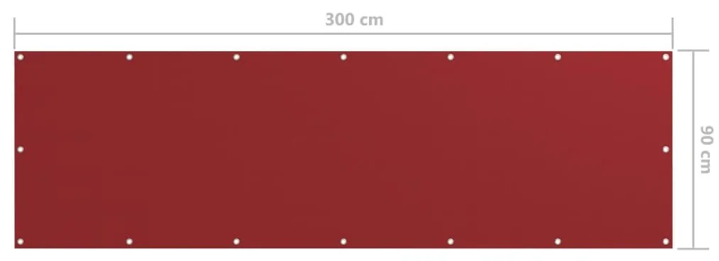 Tela de varanda 90x300 cm tecido Oxford vermelho