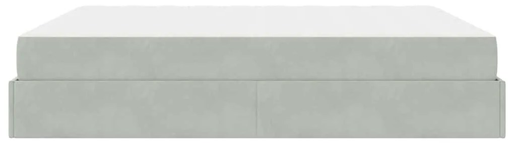 Estrutura da Cama Outros Cinzento-claro 180 x 200 cm Veludo