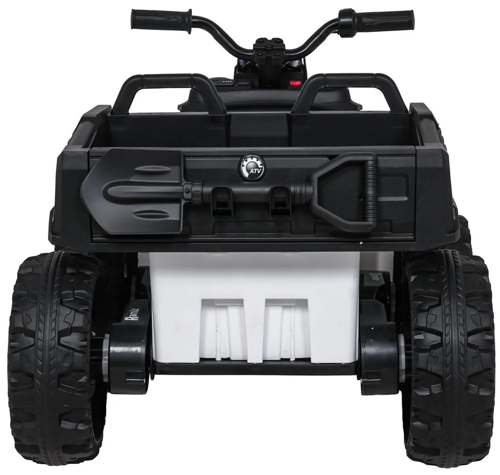 Moto 4 elétrica para crianças 12V 4x4 Sport TX ATV, Rodas Espuma EVA, assento couro ecológico Branca