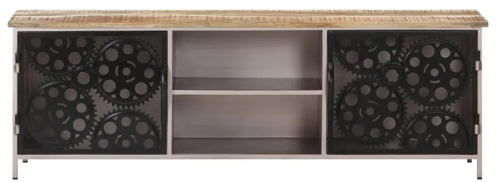 Móvel de TV 120x30x40 cm madeira de mangueira áspera