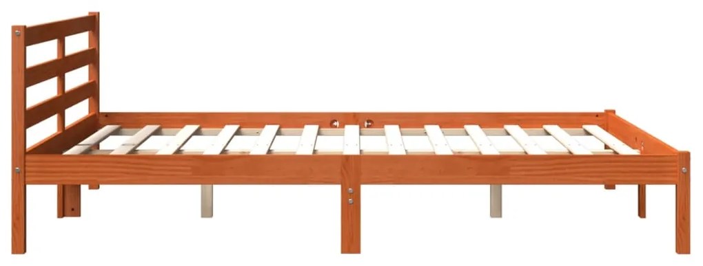 Cama sem colchão 180x200 cm pinho maciço castanho-mel