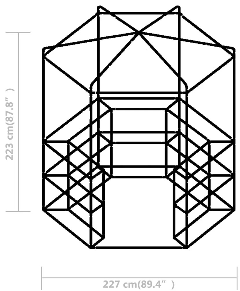 Estufa com prateleiras 227x223 cm aço