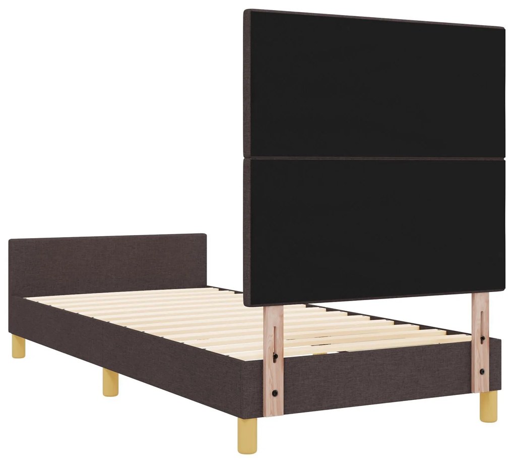 Estrutura de Cama Castanha 90x190 cm Tecido