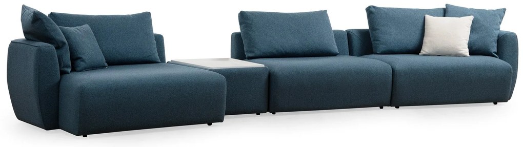 Sofá de Canto Maya Corner – Azul – 425x127x65 cm