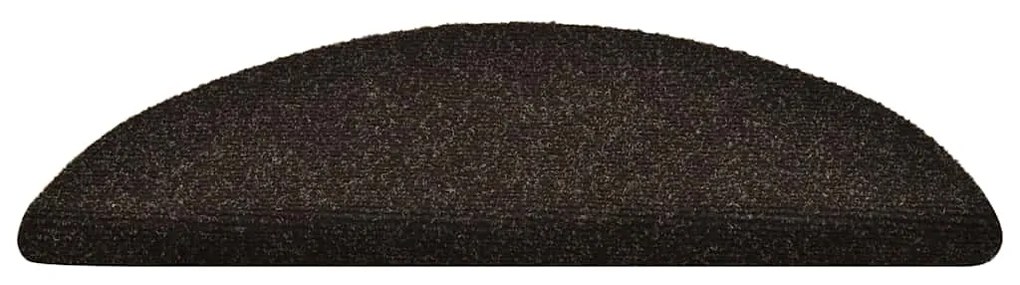 Tapetes de escada adesivos 30 pcs 56x17x3 cm castanho-escuro
