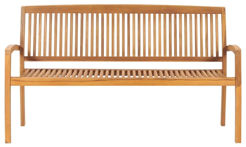 Banco de jardim empilhável c/ almofadão 159 cm teca maciça